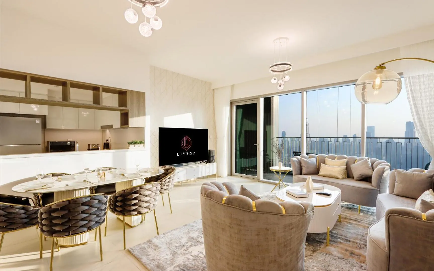 Apartment Livbnb - Elegant 3+1 W/ Burj View, Near Dubai Mall